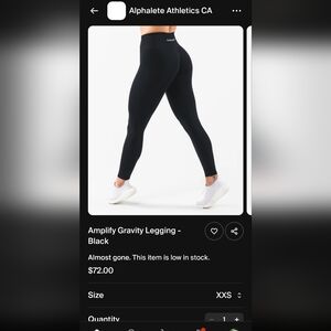 NWT Alphalete Amplify gravity legging